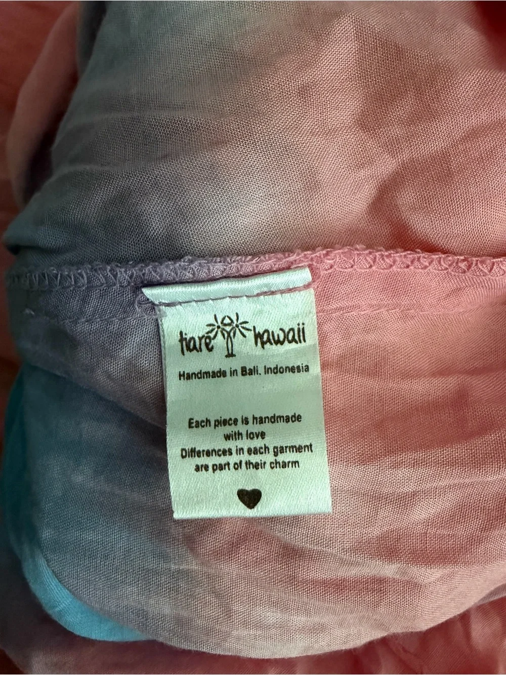 Tiare Hawaii Blue to Pink to Peach Ombre Halter Maxi Dress